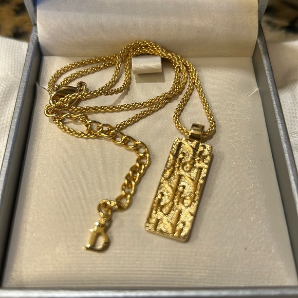 Dior Jewelry - Christian Dior 3-Bundle Trotter Rhinestone Gold Tone Necklace and Pouches